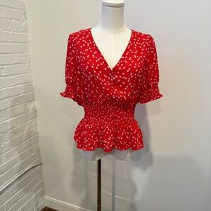 Sienna Sky Red Floral Blouse